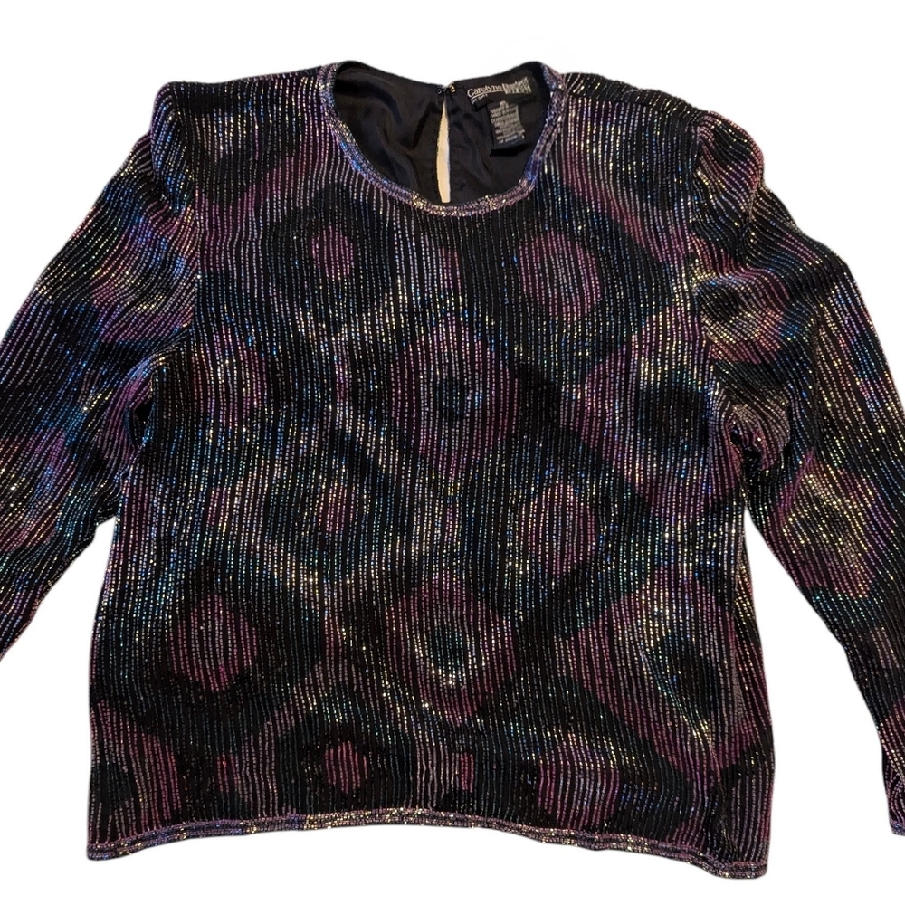 80s Carolyne Barton Evening Blouse - Picture 4 of 10